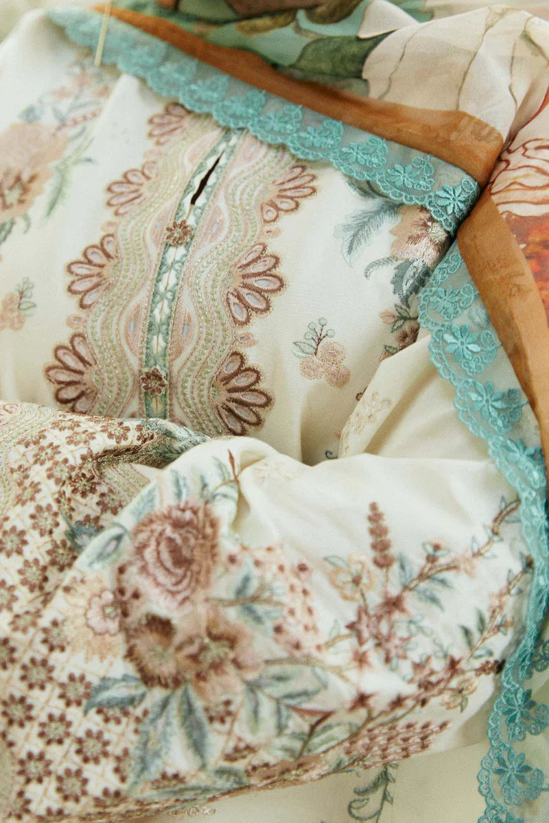 COCO PREMIUM LAWN 3pc Embroided Unstitched Designer suit I 1034