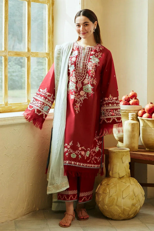 COCO Embroidered Luxury Lawn Unstitched 3Pc | 1025