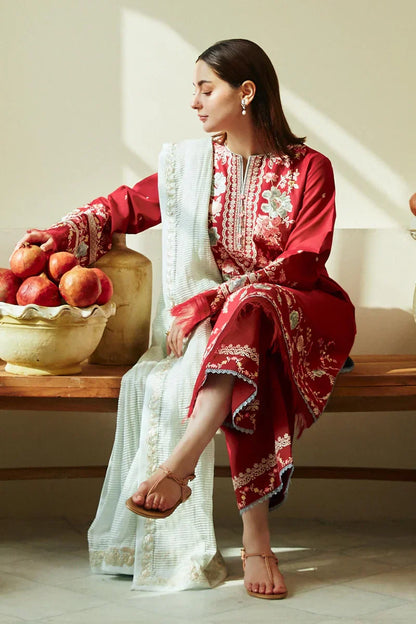 COCO Embroidered Luxury Lawn Unstitched 3Pc | 1025
