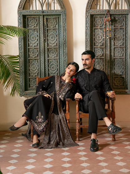 IZEL-Dhanak Embroidered Suit DN-2097