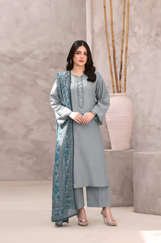 3PC Lawn Shirt With EMBROIDERY Dupatta NQ-1105
