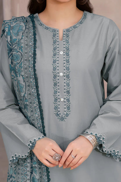 3PC Lawn Shirt With EMBROIDERY Dupatta NQ-1105