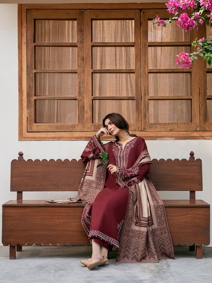 IZEL-Dhanak Embroidered Suit DN-2096