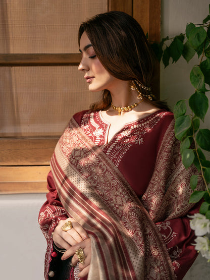 IZEL-Dhanak Embroidered Suit DN-2096