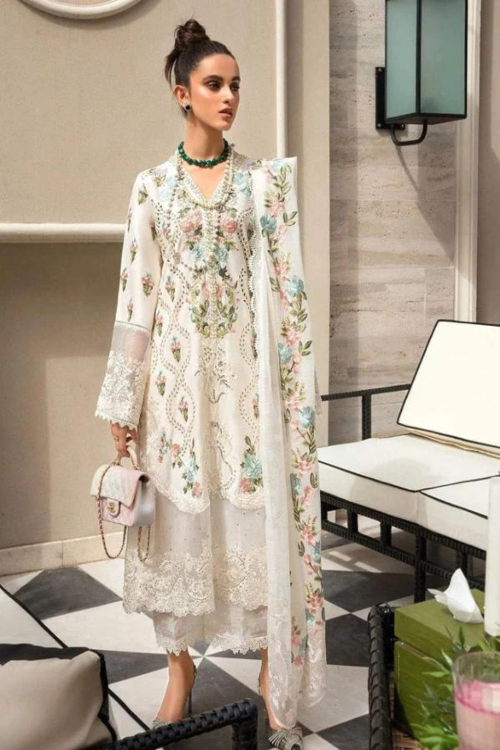 Lawn 3PC Embroidered SM-180