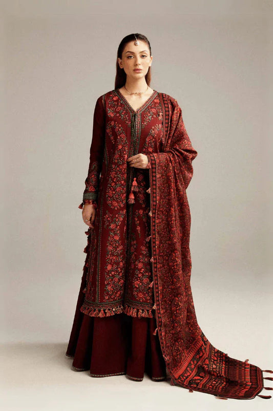 Embroidered Luxury Lawn Unstitched 3Pc | 1058