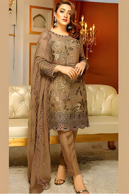 3PC Lawn Embroidered SM-235