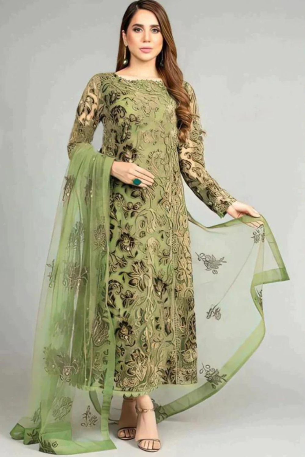 Lawn 3PC Embroidered SM-158