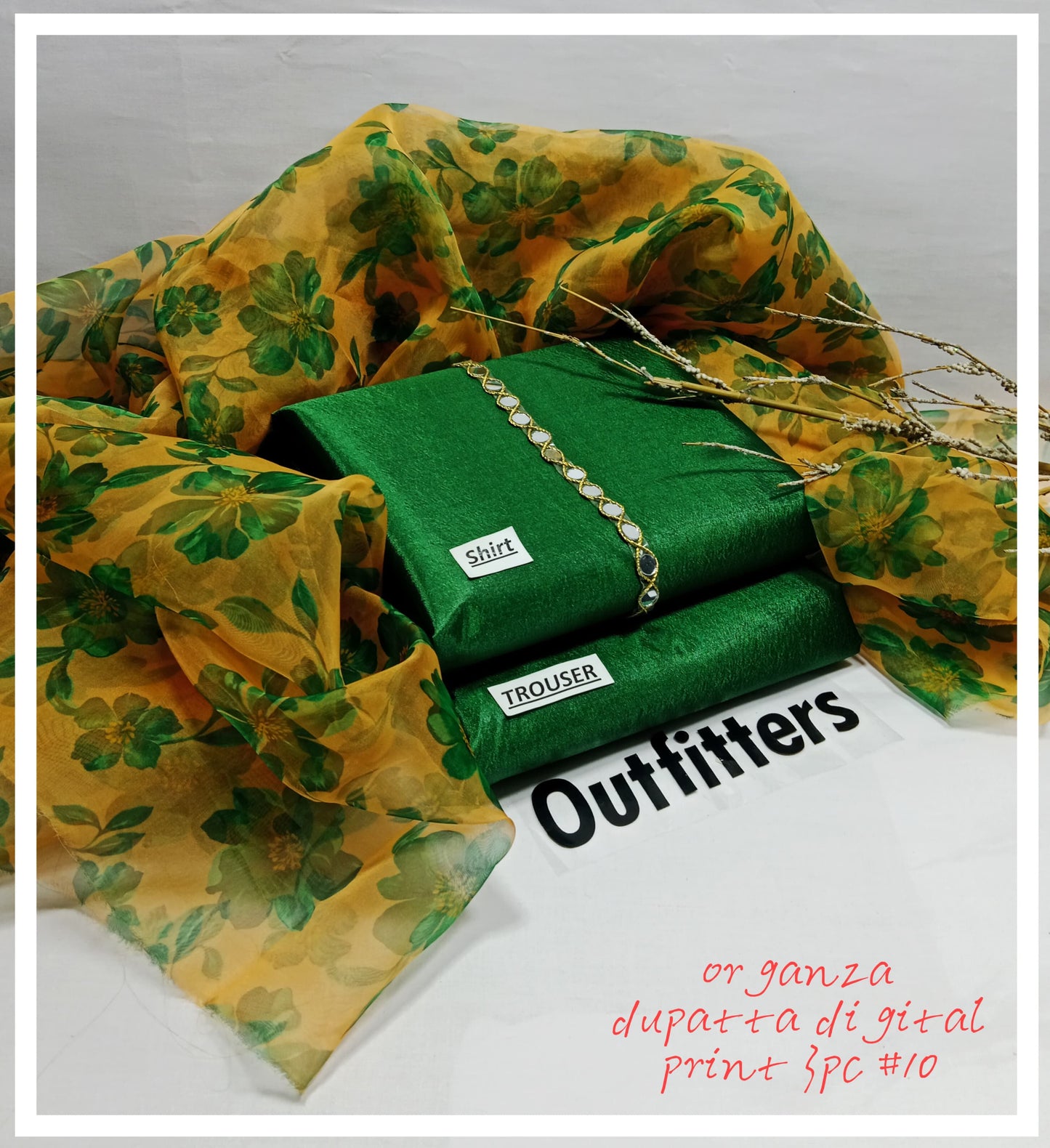 ORGANZA DUPATTA DIGITAL PRINT 3PC KS-5008
