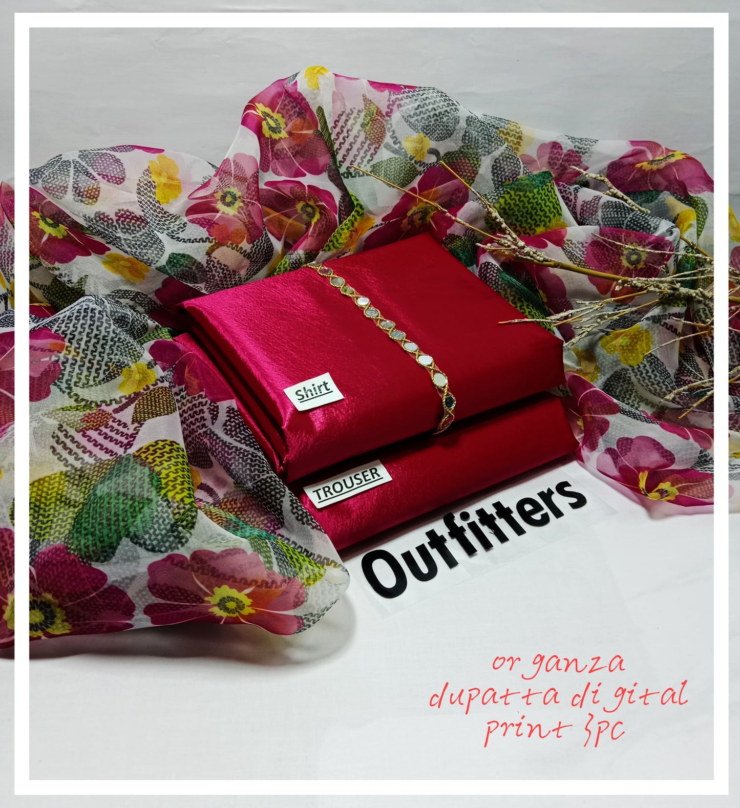 ORGANZA DUPATTA DIGITAL PRINT 3PC KS-5011
