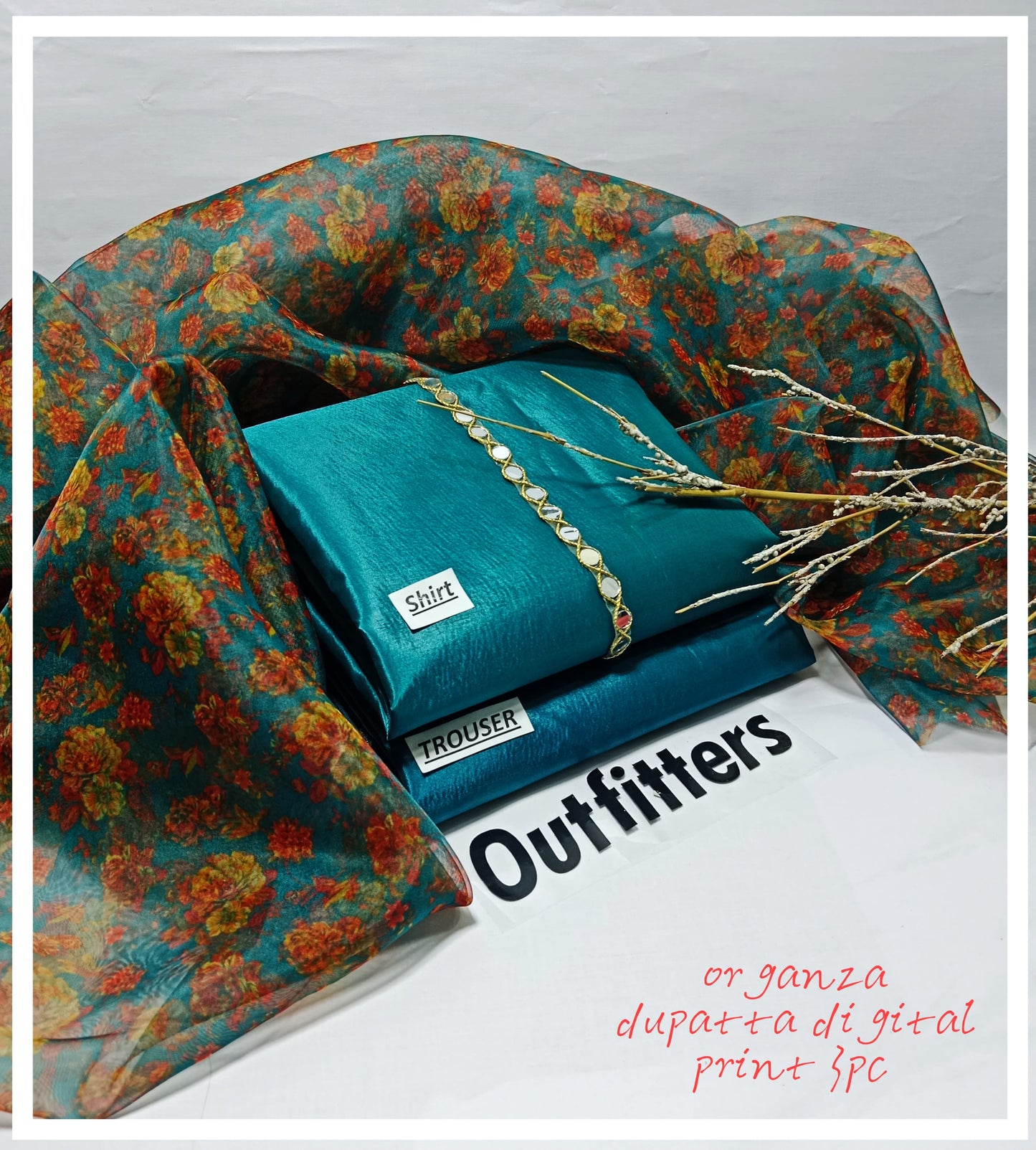 ORGANZA DUPATTA DIGITAL PRINT 3PC KS-5014