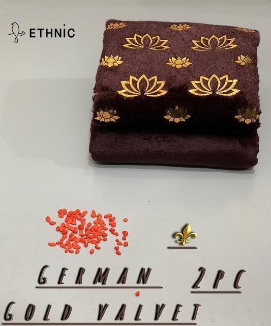 PREMIUM ETHNIC GOLDEN VALVET 2PC VL-9034