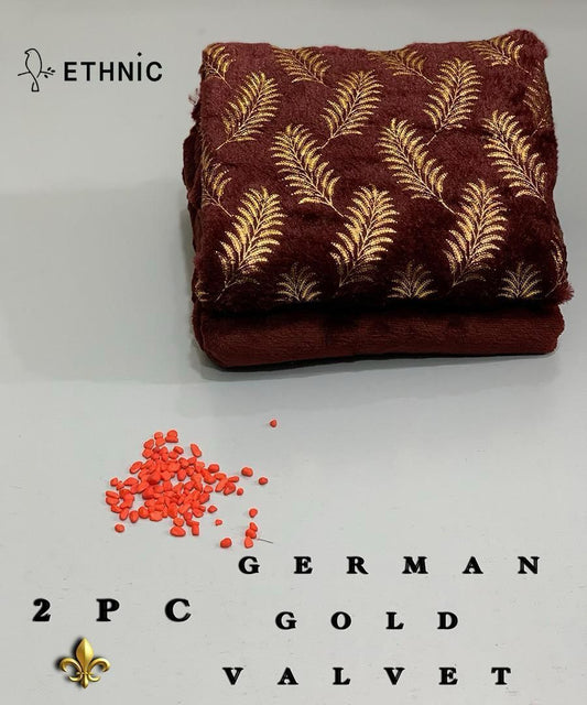 PREMIUM ETHNIC GOLDEN VALVET 2PC VL-9032