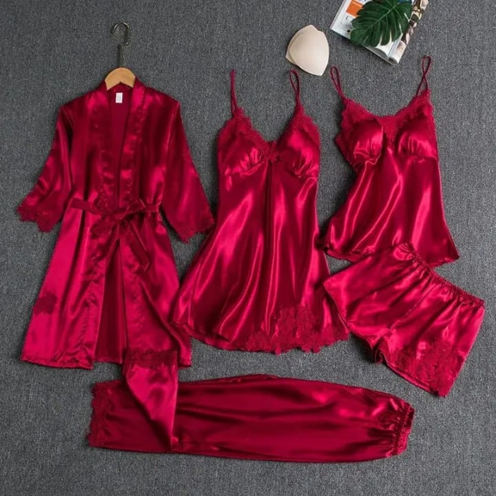 PREMIUM PACK OF 5 NIGHT WEAR RED NW-3001