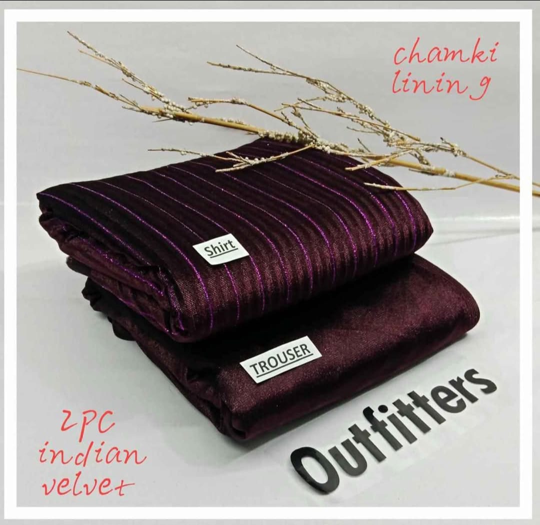 STAR INDIAN CHAMKI LINING OUTFITTER VALVET 2PC VL-9061