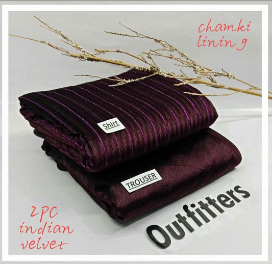 STAR INDIAN CHAMKI LINING OUTFITTER VALVET 2PC VL-9061