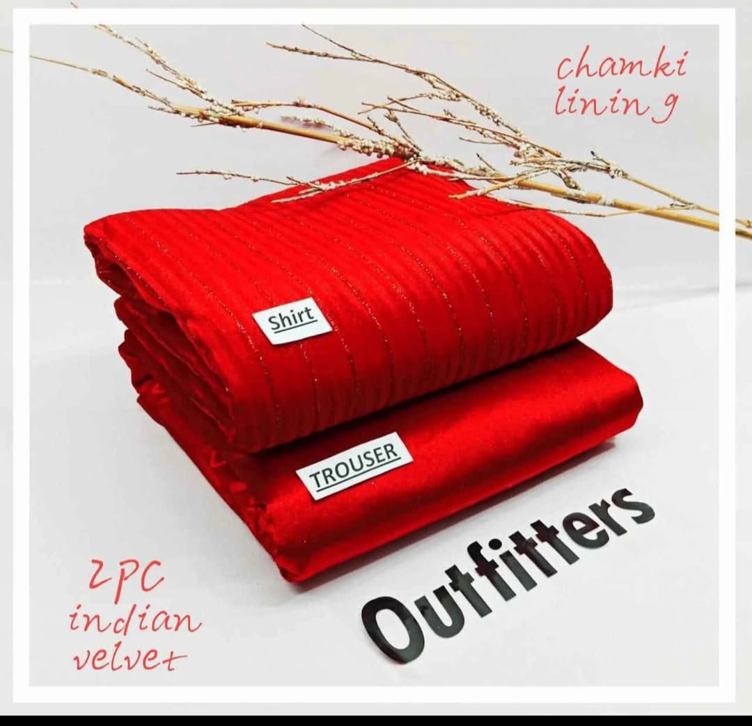 STAR INDIAN CHAMKI LINING OUTFITTER VALVET 2PC VL-9066