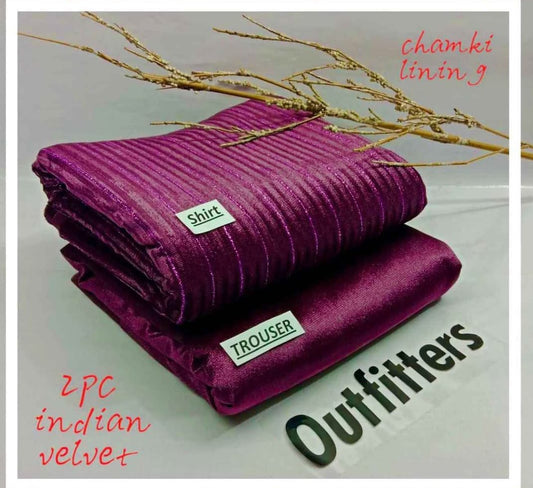 STAR INDIAN CHAMKI LINING OUTFITTER VALVET 2PC VL-9070