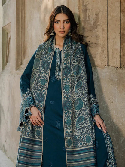 GRACE - 3PC Dhanak Embroidered Suit DN-2093