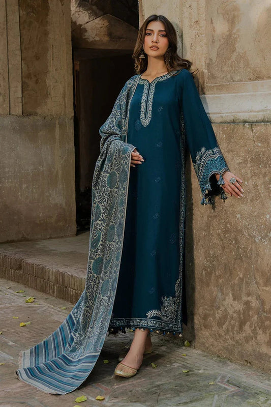 GRACE - 3PC Dhanak Embroidered Suit DN-2093