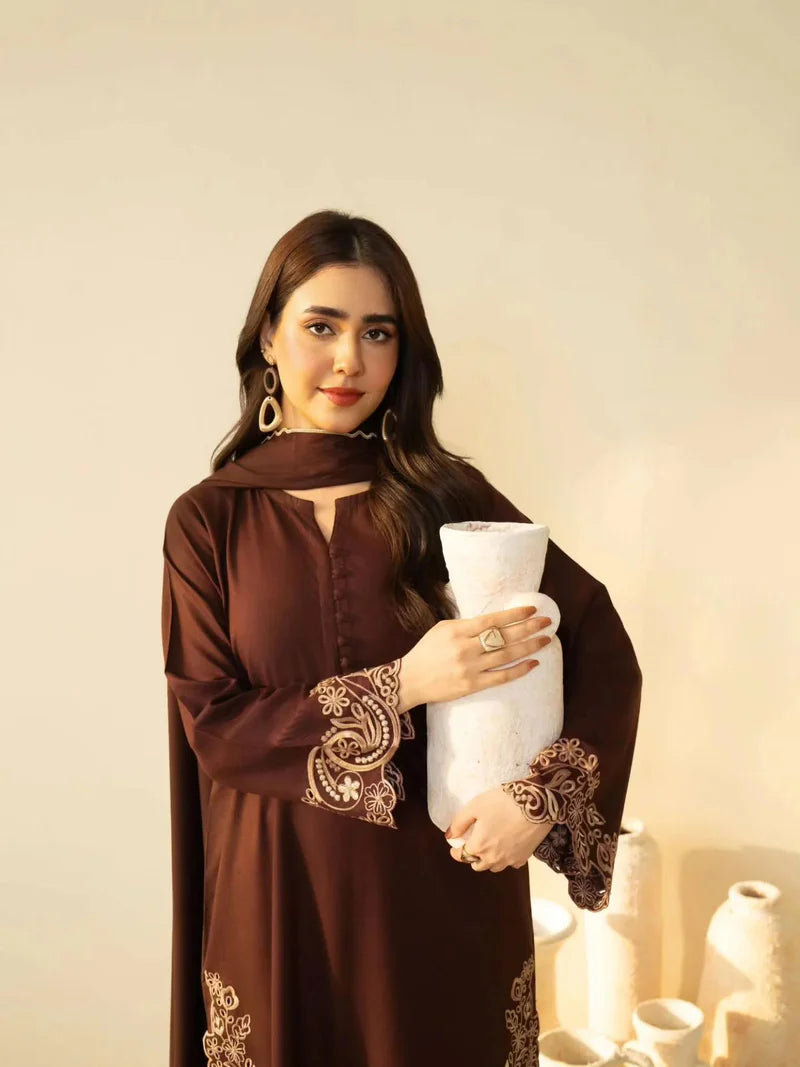 3PC Lawn Shirt With EMBROIDERY Dupatta NQ-1107