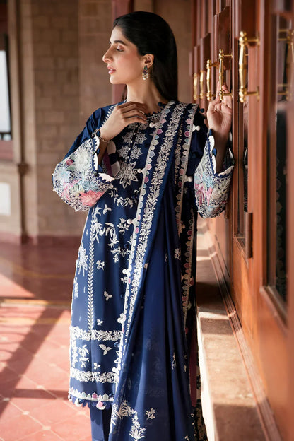 Embroidered Luxury Lawn Unstitched 3Pc | 1063
