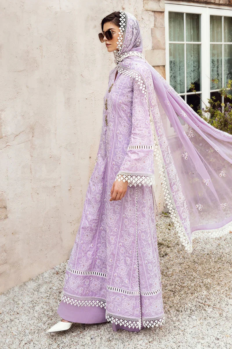 Embroidered Luxury Lawn Unstitched 3Pc | 1026