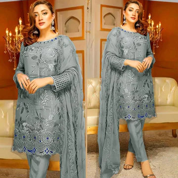 Lavish Linen Heavy 3pc Emboidery SM-1020