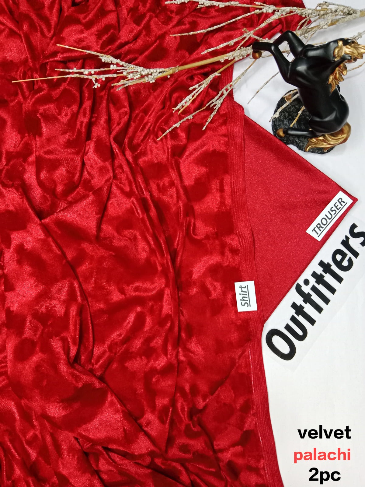 OUTFITTERS SHINING PLACHI-VALVET 2PC VL-9025