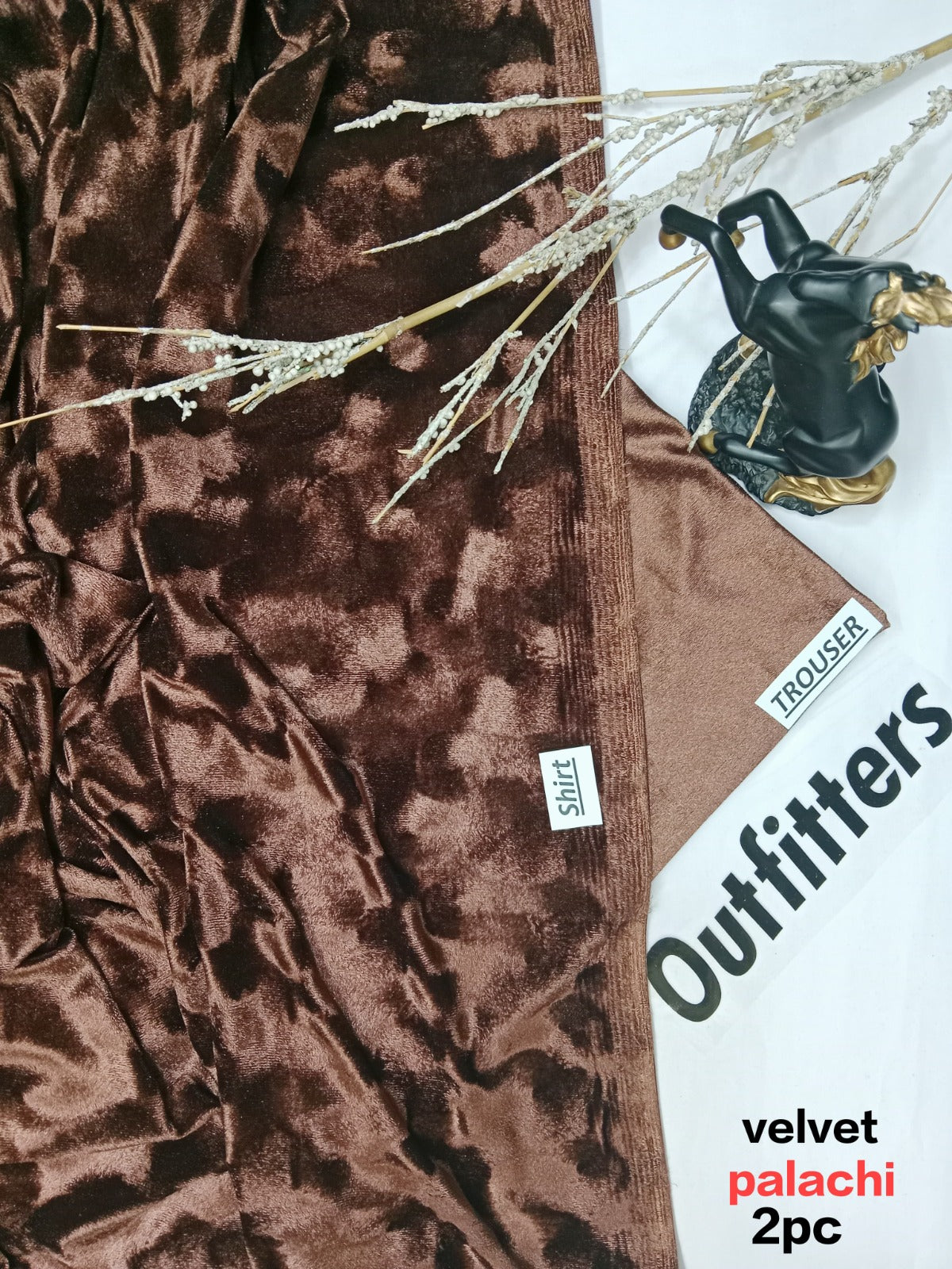 OUTFITTERS SHINING PLACHI-VALVET 2PC VL-9029